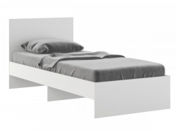 Кровать 900 Осло модуль М11 с настилами Лайт Белый