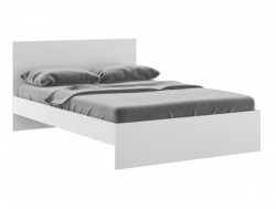 Кровать 1600 Осло модуль М14 с настилами Лайт Белый