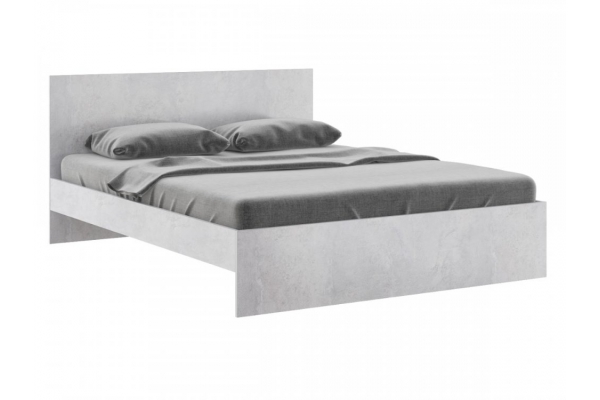 Кровать 1600 Осло модуль М14 с настилами Лайт цемент светлый