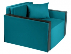 Кресло-кровать Милена с подлокотниками рогожка azure