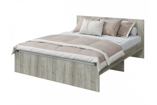 Кровать Мона 1600 дуб серый