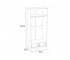 Шкаф для одежды Оттавия НМ 011.80 фасад с зеркалом Белый Фасадный/Дуб Крафт Золотой