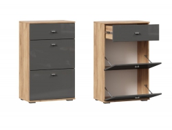 Тумба комбинированная Фиджи ЛД 659.340.000 Дуб Золотой/Антрацит