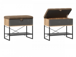 Банкетка 600 Фиджи ЛД 659.360.000 Дуб Золотой/Антрацит