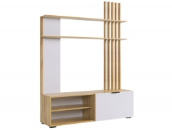 Стенка Бери дуб крафт золотой/белое дерево