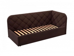 Кровать-софа мягкая Комфорт-1 Правая Ромб с ПМ велюр Магия 11