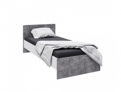 Кровать 900 Лючия белый/ателье светлое