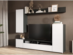 Гостиная Нео Антрацит/Белый