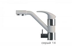 Смеситель для кухни Дуо Polygran Серый 14