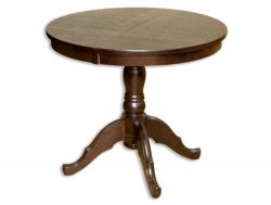 Стол круглый шпон раздвижной шоколад