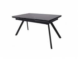 Стол раздвижной Атлант 1800 мрамор черный/черный муар