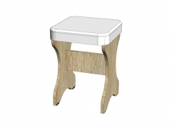 Табурет Линаура сонома/белый Комплект 2 шт