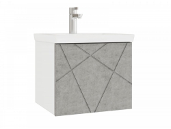 Тумба Geometry 500-0-1 Como навесная бетон